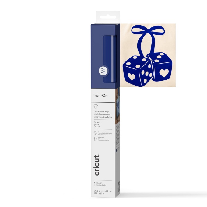 Cricut Flocked Iron-On, Blue (sametine)
