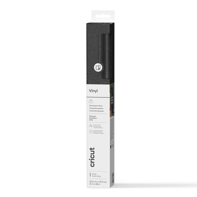 Cricut Premium vinüül sädelev must (püsiv)