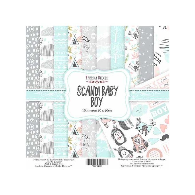 Scandi Baby Boy 20 x 20 cm