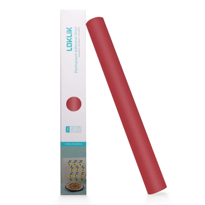 LOKLiK püsiv vinüül Matte Red 1,8 m