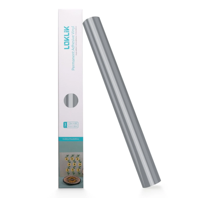 LOKLiK püsiv vinüül, Glossy Silver 1,8 m