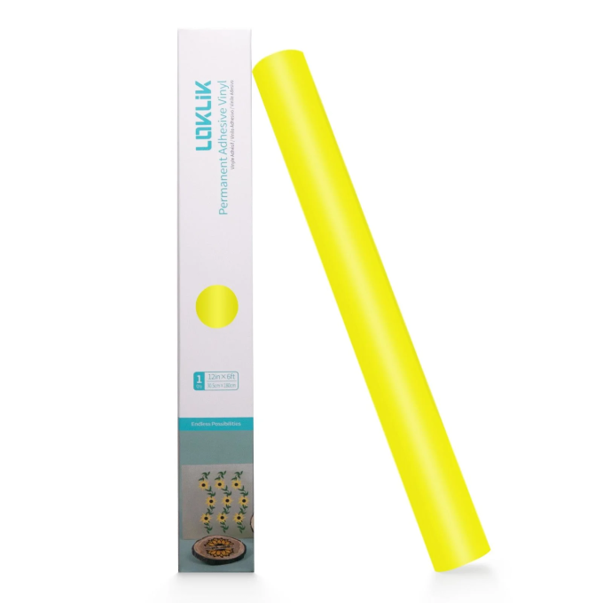LOKLiK püsiv vinüül Matte Lemon Yellow 1,8 m
