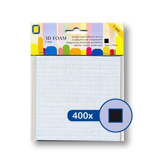 3D Foam 5 mm x 5 mm x 2 mm MUST