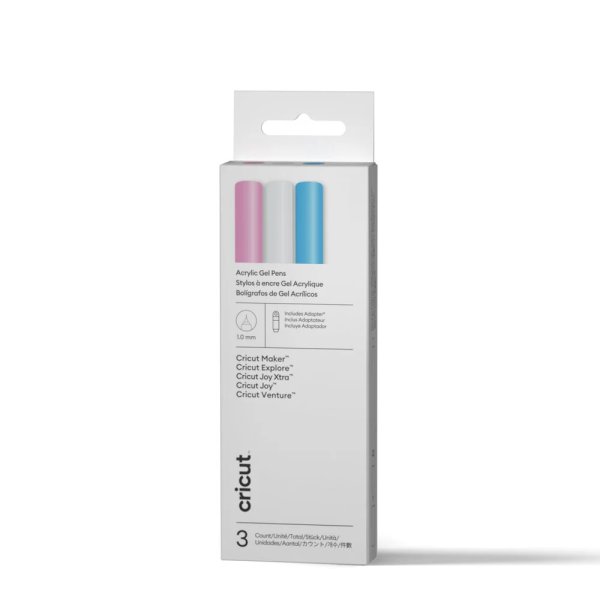Cricut akrüül-geelpliiatsid 1.0 mm (3 tk) + adapter