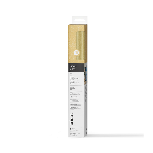 Cricut Smart vinüül Shimmer Gold (püsiv) 0,9m