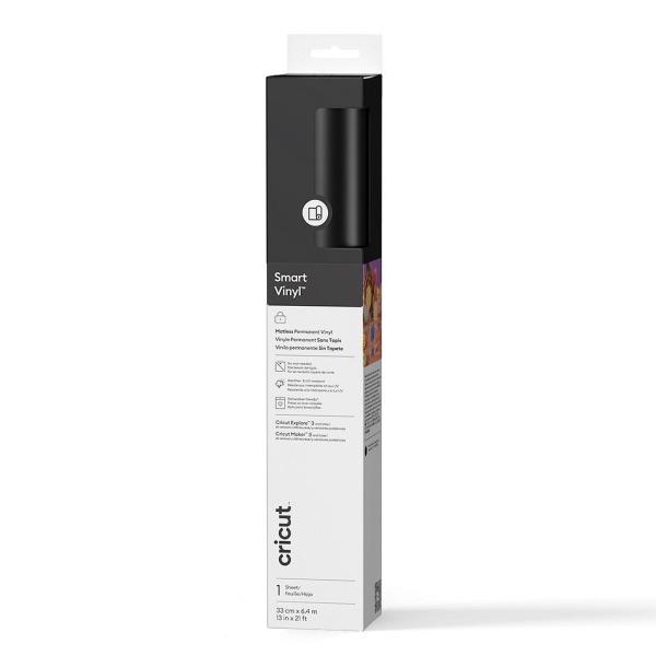 Cricut Smart vinüül, must, püsiv 6,4 m