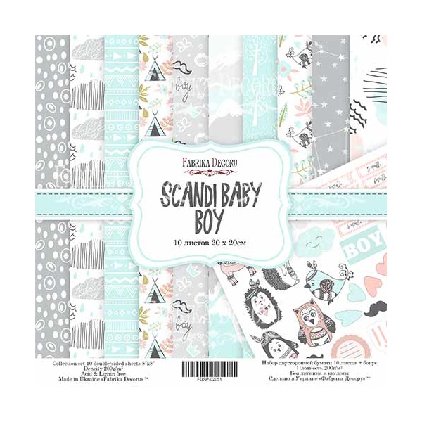 Scandi Baby Boy 20 x 20 cm