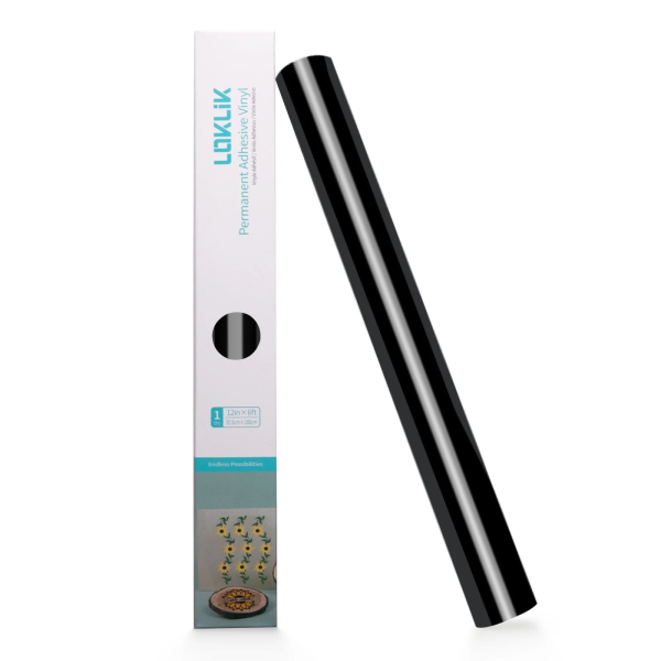 LOKLiK püsiv vinüül, Glossy Black 1,8 m