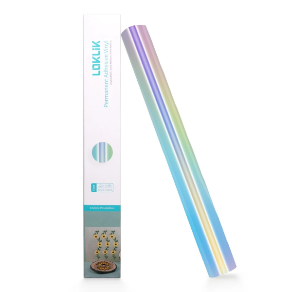 LOKLiK püsiv vinüül Holo Iridescent Silver 0,9 m