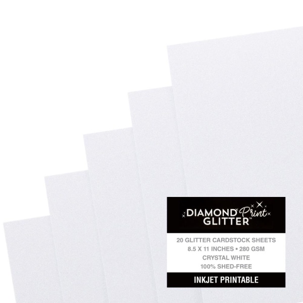 Prinditav glitterkartong, 280 g/m², Letter