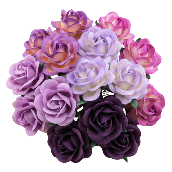Roos "Trellis" 40 mm, lilla mix, 25 tk