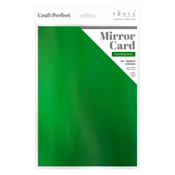 Peegelkartong satiinpinnaga "Flourishing Green", A4