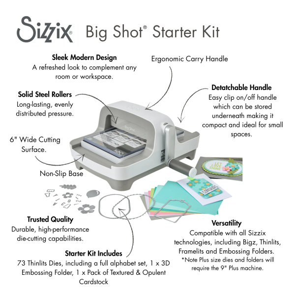 Sizzix Big Shot Starter Kit White & Grey