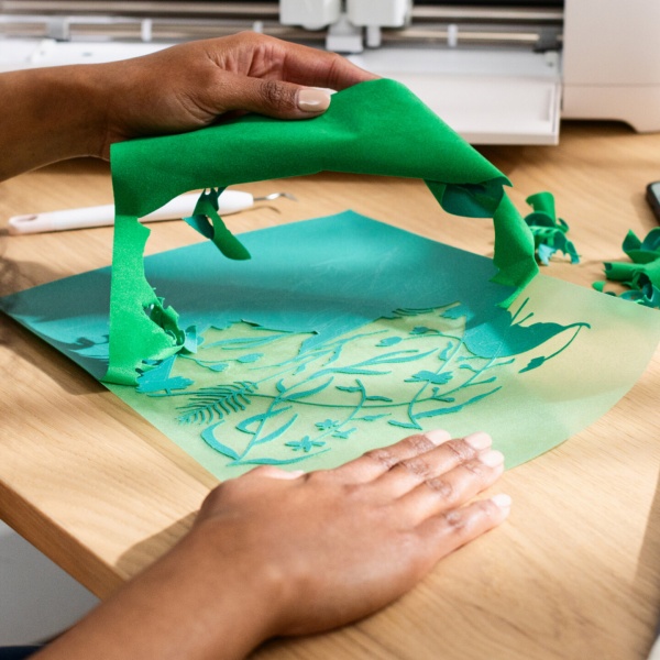 Cricut Flocked Iron-On, Blue (sametine)