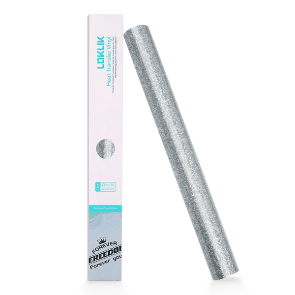 LOKLiK HTV Glitter Silver 0,9 m