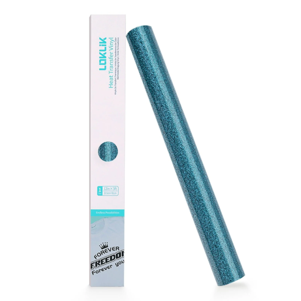 LOKLiK HTV Glitter Light Blue 0,9 m