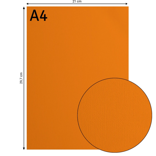 Tekstuurne kartong Mandarin, 216 g/m², A4