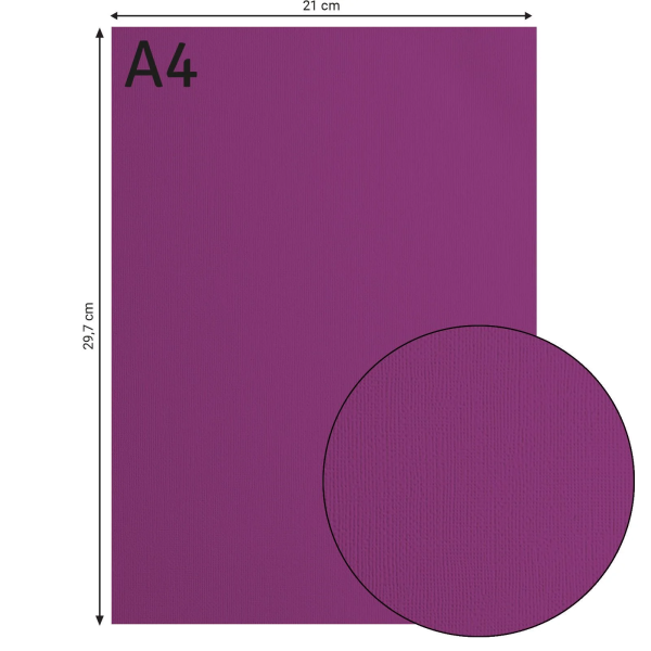 Tekstuurne kartong Mauve, 216 g/m², A4