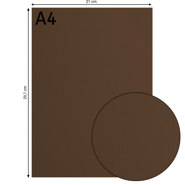 Tekstuurne kartong Hazelnut, 216 g/m², A4
