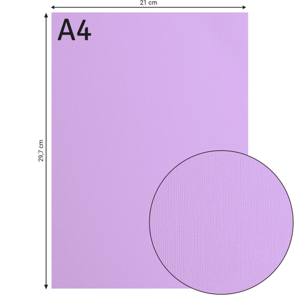Tekstuurne kartong Hyacinth, 216 g/m², A4