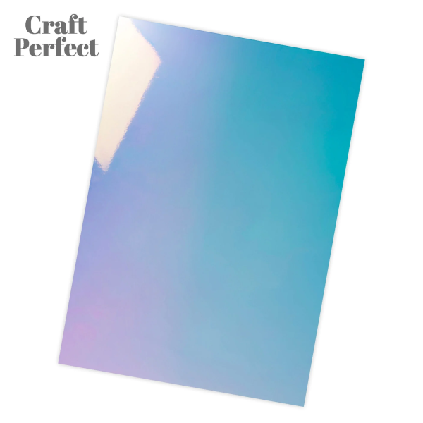 Peegelkartong "Irridescent Bejeweled Blue", A4