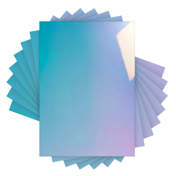 Peegelkartong "Irridescent Bejeweled Blue", A4